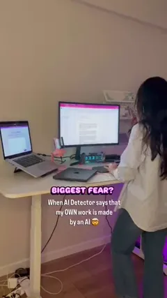 TikTok video by @woman.engineer: π΅βπ« When an AI detector